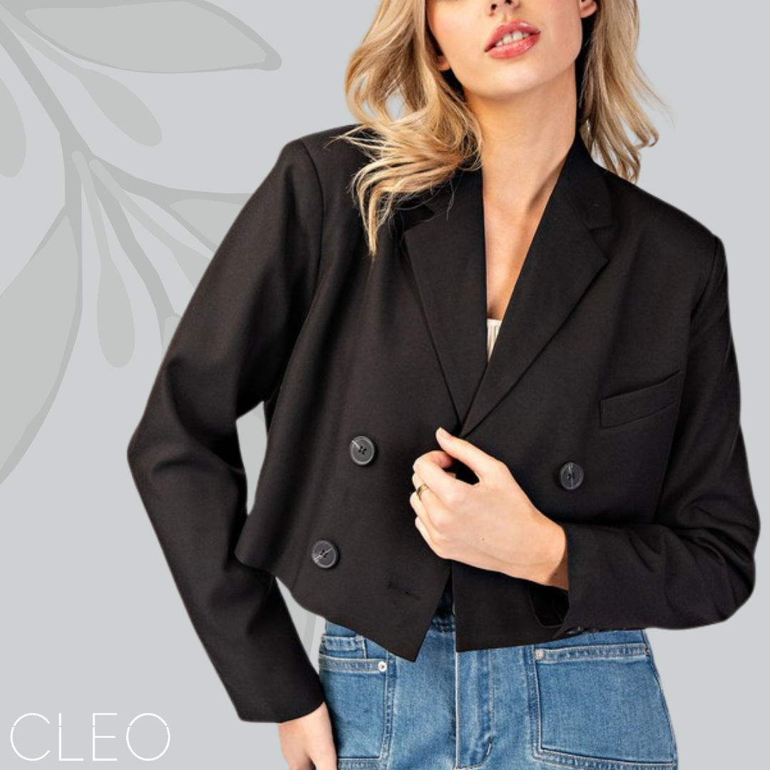 Blazer negro corto