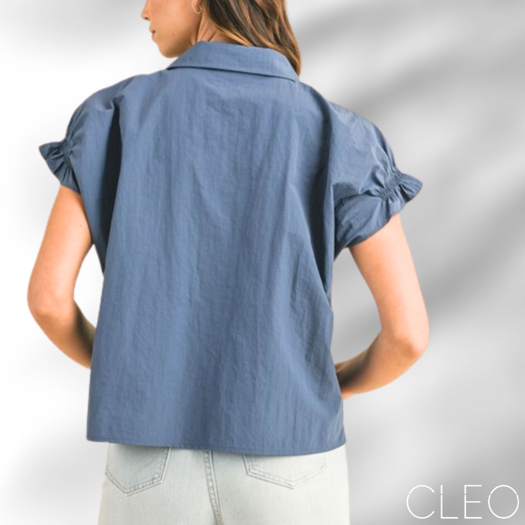 Blusa azul cobalto