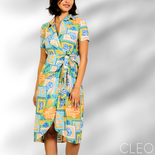 Vestido estampado midi