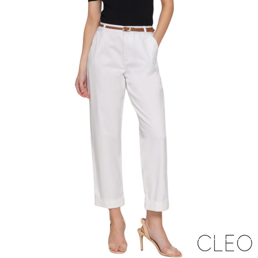 Pantalón blanco corte mom