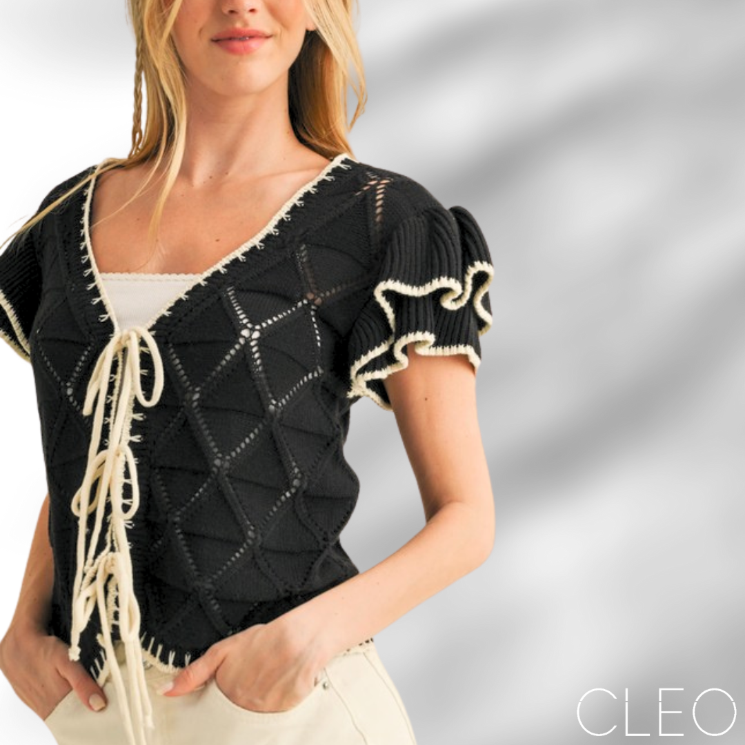 Chaleco negro y blanco