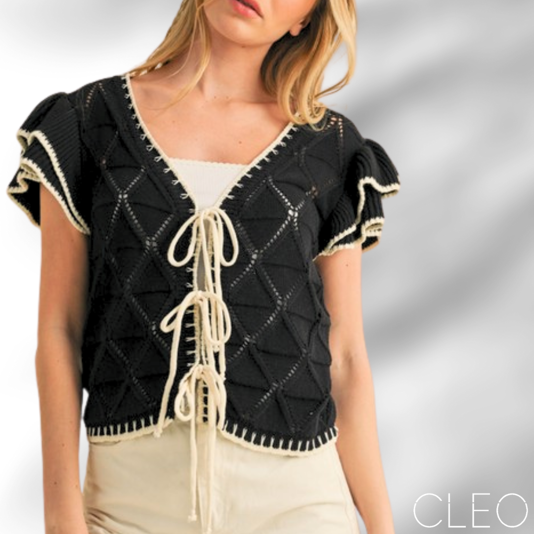 Chaleco negro y blanco