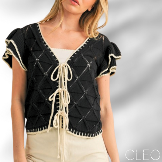 Chaleco negro y blanco