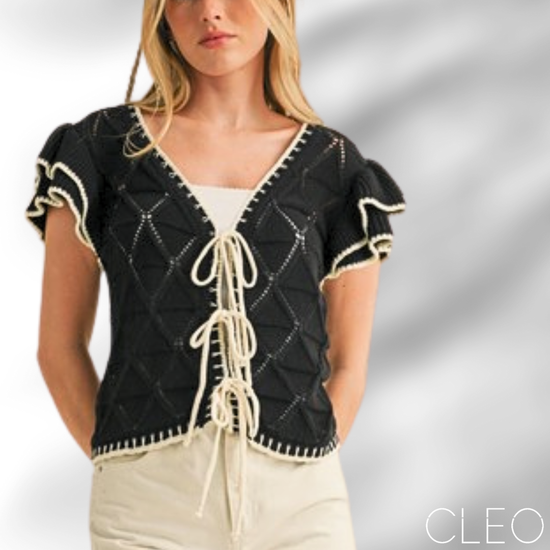 Chaleco negro y blanco