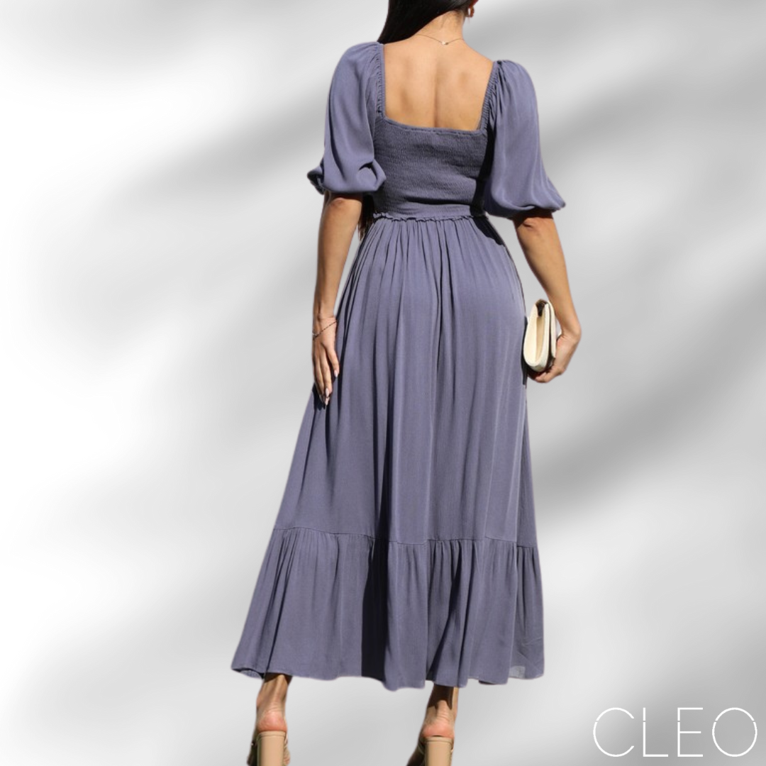 Vestido azul cobalto