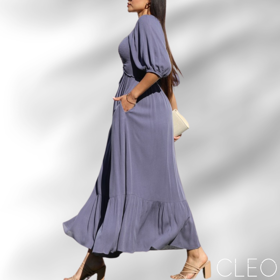 Vestido azul cobalto