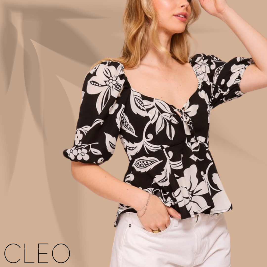 Blusa negra y blanca