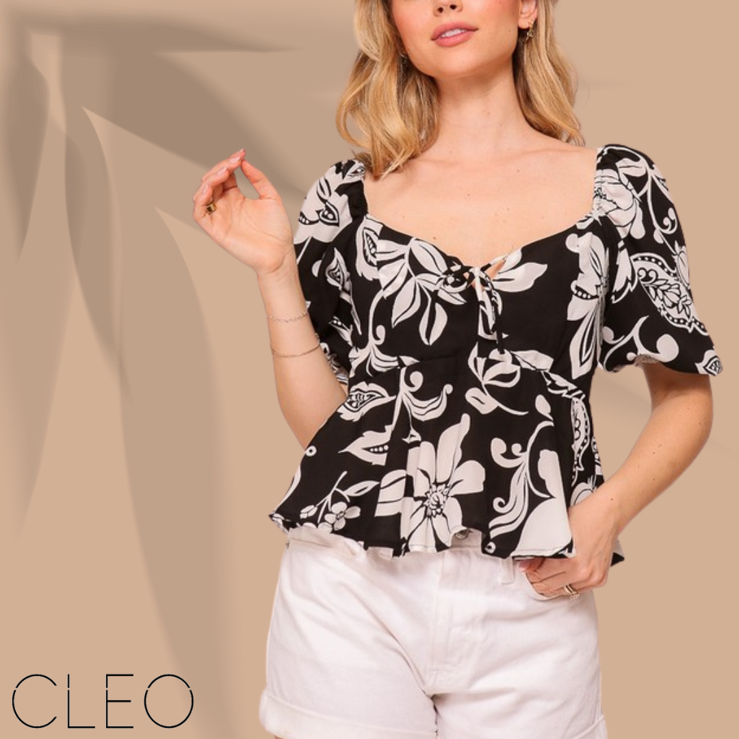 Blusa negra y blanca