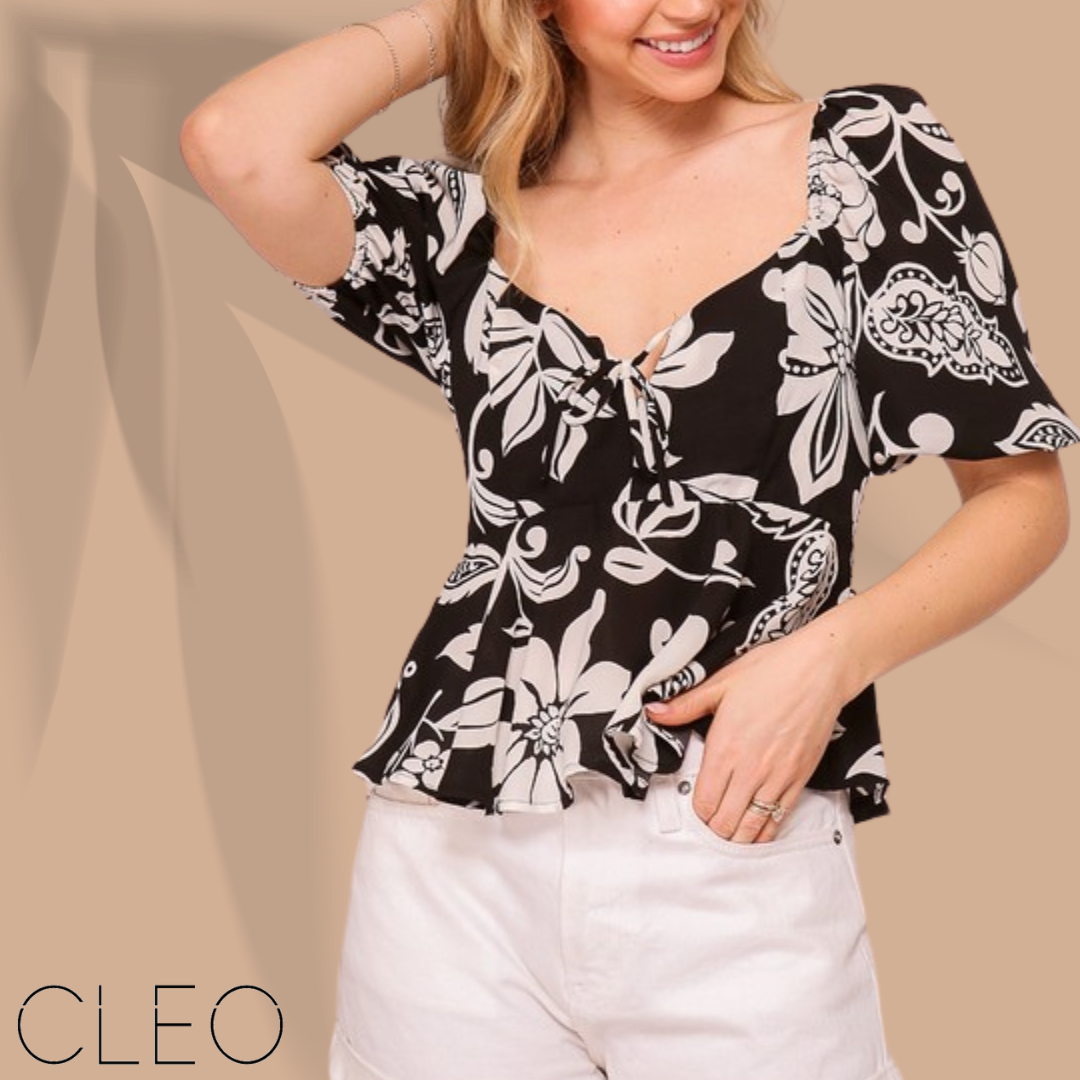 Blusa negra y blanca