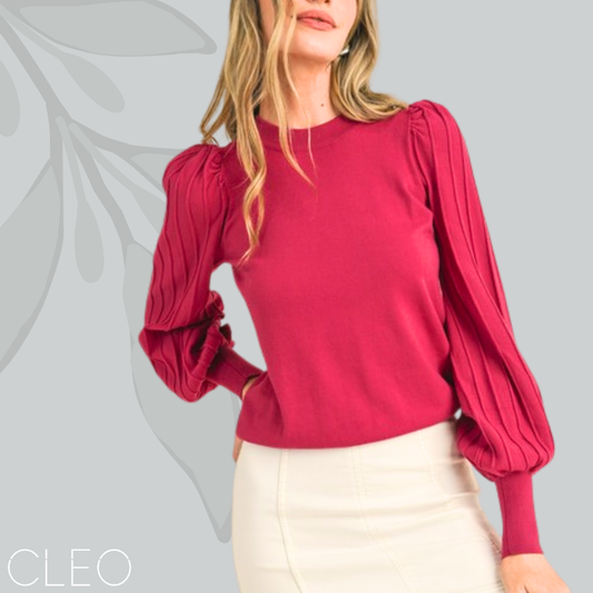 Blusa estilo sweater magenta