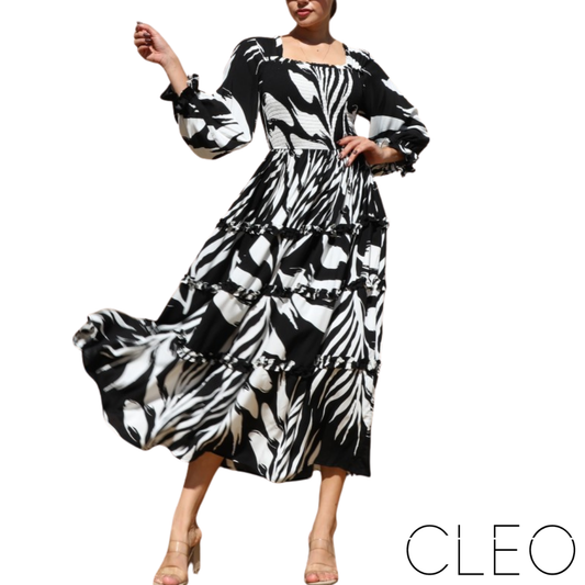 Vestido negro y blanco