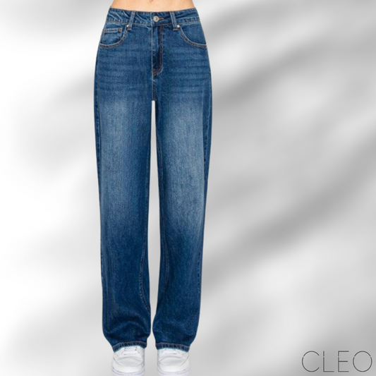 Jeans azul wide leg