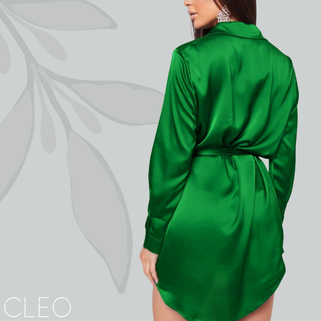 Vestido camisero verde