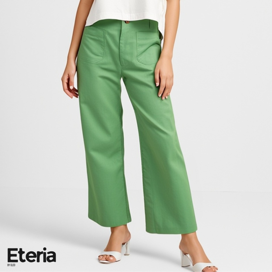 Pantalón verde manzana  wide leg