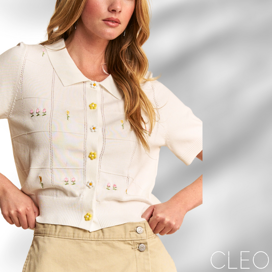 Blusa blancahueso  tejida